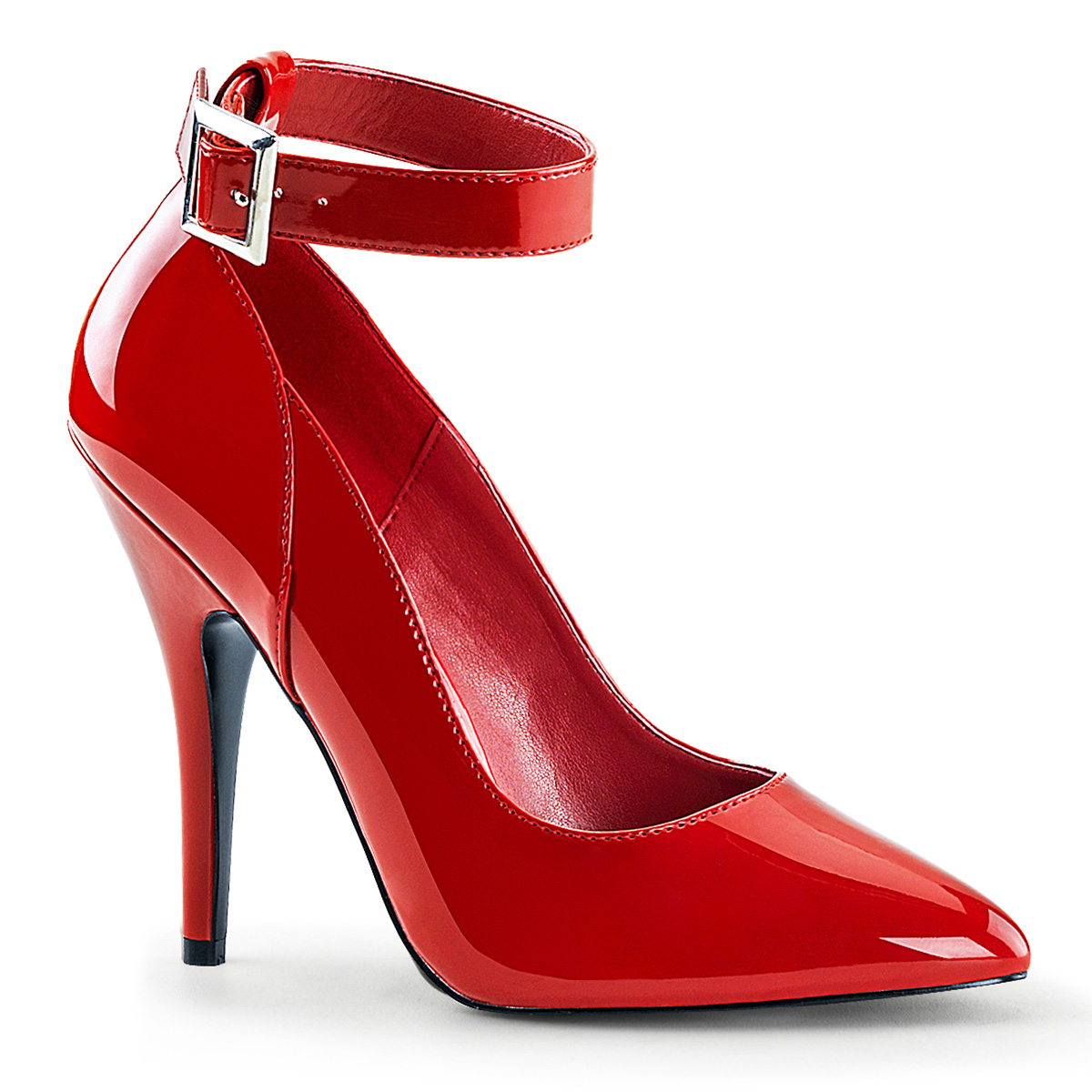 high heel court shoes with ankle strap