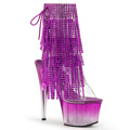 ADORE-1017RSFT Fetisch Fransar Glitter & paljetter Peep-toe Stövlett