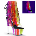 ADORE-1017SRS Fetisch Fransar Glitter & paljetter Peep-toe Pride Stövlett UV-reaktiva