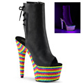 ADORE-1018RBS Fetisch Peep-toe Pride Stövlett UV-reaktiva