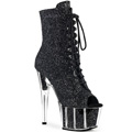 ADORE-1021G Fetisch Glitter & paljetter Peep-toe Stövlett Vegan