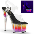 ADORE-708SRS Fetisch Glitter & paljetter Pride Sandalett UV-reaktiva Vegan