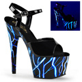 ADORE-709NLB Fetisch Sandalett UV-reaktiva
