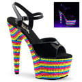 ADORE-709RBS Fetisch Pride Sandalett UV-reaktiva