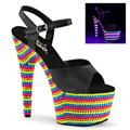 ADORE-709RBS Fetisch Pride Sandalett UV-reaktiva