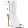 AMUSE-1018 Bröllop Peep-toe Stilettklack Stövlett Vegan
