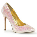AMUSE-20G Bröllop Glitter & paljetter Pumps Stilettklack Vegan