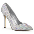 AMUSE-20RS Bröllop Glitter & paljetter Pumps Stilettklack Vegan