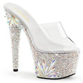 BEJEWELED-701FL Bröllop Fetisch Glitter & paljetter Peep-toe Sandal
