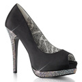 BELLA-12R Glitter & paljetter Peep-toe Pumps Vegan