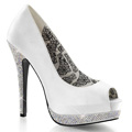 BELLA-12R Bröllop Glitter & paljetter Peep-toe Pumps Vegan