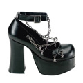 CHARADE-28 Bred klack Gothic Halloween Vegan