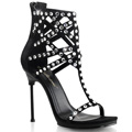 CHIC-32 Glitter & paljetter Sandalett Stilettklack T-strap Vegan