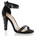 CLEARLY-436 Ankelrem Glitter & paljetter Sandalett Vegan
