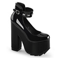 CRAMPS-03 Ankelrem Bred klack Gothic Pumps Vegan