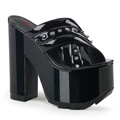 CRAMPS-09 Bred klack Gothic Halloween Sandal Vegan