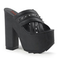 CRAMPS-09 Bred klack Gothic Halloween Sandal Vegan