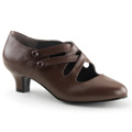 DAME-02 Bred klack Gatsby Mary Jane Pumps Retro & vintage Vegan