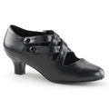 DAME-02 Bred klack Gatsby Mary Jane Pumps Retro & vintage Vegan