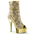 DELIGHT-1008SQ Glitter & paljetter Peep-toe Stövlett Trender hösten 2016 Vegan