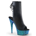 DELIGHT-1018LG Glitter & paljetter Peep-toe Stövlett Vegan