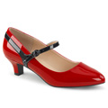 FAB-425 Bred klack Jul & högtider Klassisk elegans Mary Jane Pumps Vegan