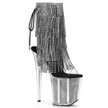 FLAMINGO-1017SRS Fetisch Fransar Glitter & paljetter Peep-toe Stilettklack Stövlett Vegan