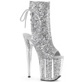 FLAMINGO-1018G Fetisch Glitter & paljetter Peep-toe Stövlett Vegan