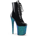 FLAMINGO-1020LG Fetisch Glitter & paljetter Stövlett Vegan