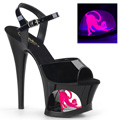 MOON-709CAT Fetisch Sandalett UV-reaktiva Vegan