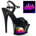 MOON-709FLM Fetisch Sandalett UV-reaktiva Vegan