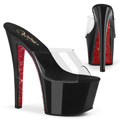 SKY-301CRS Fetisch Glitter & paljetter Röd sula Sandal Vegan