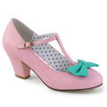 WIGGLE-50 Bred klack Pumps T-strap Vegan