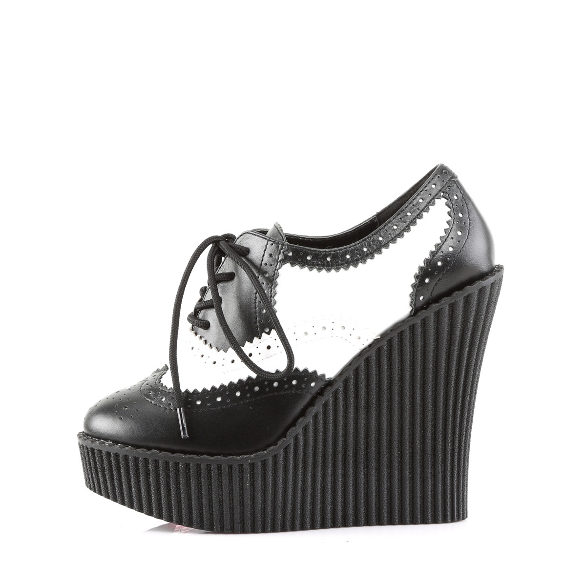 Blk Vegan 307 Creeper Demonia Suede mesh qtE6fFx